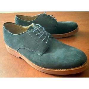Brooks Brothers Mens Navy Blue Suede Derby Shoes Goodyear Welted 10D 83806026